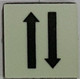 PHOTOLUMINESCENT 1 UP 1 DOWN ARROWS Signage