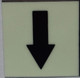 GLOW IN DARK DOWNWARDS ARROW EMERGENCY MARKING