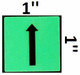 HPD Sign GLOW IN DARK UPWARDS AND DOWNWARDS ARROW EMERGENCY MARKING