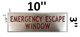 FD Sign EMERGENCY ESCAPE WINDOW