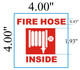 FD Sign 2 pcs -FIRE Hose Inside