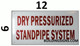 fd Sign Dry PRESSURIZED Standpipe System