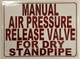 MANUAL AIR PRESSURE RELEASE VALVE FOR DRY STANDPIPE