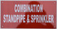 Combination Sprinkler and Standpipe  Signage