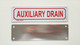 FD Sign AUXILIARY DRAIN