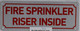 fd Sign FIRE Sprinkler Riser Inside