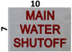 FD Sign Main Water Shut-Off Sticker