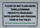 Please DO NOT Flush Paper Towels