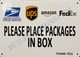 Please Place Packages in Box Signage