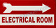 Electrical Room Signage Right Arrow