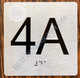 Apartment Number 4A with Braille and Raised Number