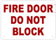 FD Sign FIRE DOOR DO NOT BLOCK