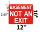 FD Sign Basement NOT an EXIT