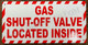 Gas Shut-Off Valve Located Inside Signage