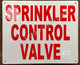 FD SIGN SPRINKLER CONTROL VALVE