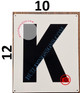 Large Letter K -Metal  - Parking LOT