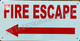 FD Sign FIRE Escape  Left Arrow