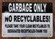 HPD Sign Garbage ONLY - NO