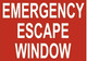 Sign Emergency Escape Window Label Decal Sticker