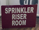 HPD Sign FIRE Sprinkler Riser Room Projection - FIRE Sprinkler Riser Room