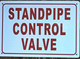 FD Sign STANDPIPE CONTROL VALVE