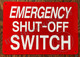 Emergency Shut-Off Switch Signage