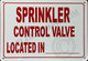 FD Sign Sprinkler Control Control Valve Located_