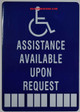 ADA Assistance Available Upon Request Number  Signage