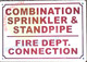 HPD SIGN COMBINATION SPRINKLER AND STANDPIPE FIRE DEPARTMENT CONNECTION