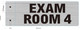 FD SIGN EXAM Room 4-Two-Sided/Double Sided Projecting, Corridor and Hallway