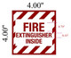 Sign 2 pcs -FIRE Extinguisher Inside