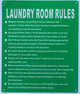 LAUNDRY ROOM RULES SIGNAGE