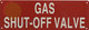 FD GAS SHUT-OFF VALVE SIGN