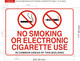 Hpd Sign NO SMOKING OR ELECTRONIC CIGARETTE USE IN COMMON AREA
