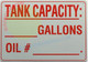 Hpd Sign TANK CAPACITY __GALLONS OIL # __