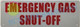 HPD EMERGENCY GAS SHUT OFF SIGN