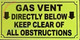 GAS VENT YELLOW singage