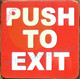 PUSH TO EXIT signage