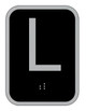 Elevator floor number L sign- Elevator Jamb Plate L ( 3x4, cast Iron, Black, Double sided tape)