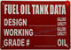 FD Sign FUEL OIL TANK DATA