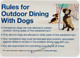 NYC RESTURANT REQUIRED Signage-RULES FOR OUTDOOR DINING WITH DOGS STICKER