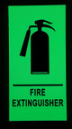 Sign FIRE EXTINGUISHER  HEAVY DUTY / GLOW IN THE DARK "FIRE EXTINGUISHER"