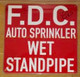 HPD Sign FDC AUTO Sprinkler Wet Standpipe