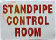 STANDPIPE CONTROL ROOM Signage