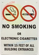 NO Smoking OR Electronic Cigarettes Within 15 FEET