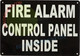 FD Sign FIRE ALARM CONTROL PANEL INSIDE