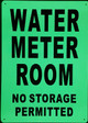 WATER METER ROOM  Signage