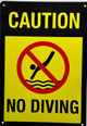 Caution No Diving Pool