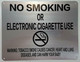 NYC Smoke free Act  "No Smoking or Electric cigarette Use" + Warning