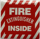 Signage  FIRE EXTINGUISHER INSIDE STICKER